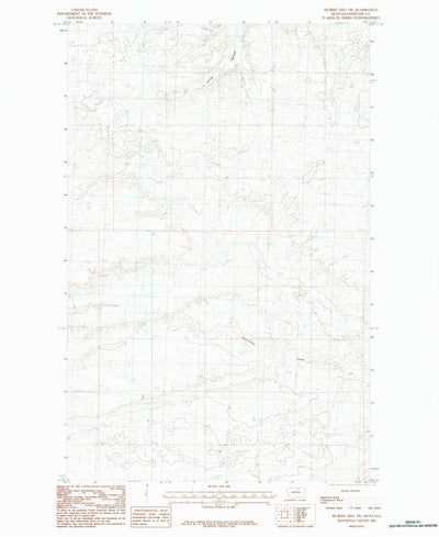 United States Geological Survey Hubert Hill SW, MT (1984, 24000-Scale) digital map