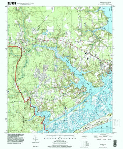 United States Geological Survey Hubert, NC (1997, 24000-Scale) digital map
