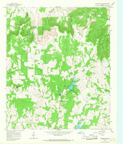 United States Geological Survey Huckabay SW, TX (1965, 24000-Scale) digital map