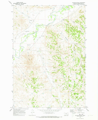 United States Geological Survey Huckins School, MT (1970, 24000-Scale) digital map
