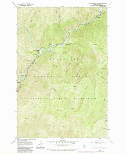 United States Geological Survey Huckleberry Butte, ID (1966, 24000-Scale) digital map