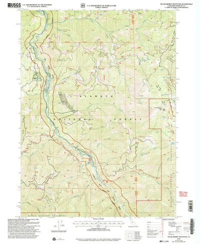 United States Geological Survey Huckleberry Mountain, CA (2001, 24000-Scale) digital map
