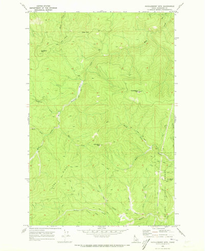 United States Geological Survey Huckleberry Mountain, ID (1969, 24000-Scale) digital map