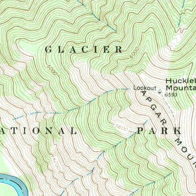 United States Geological Survey Huckleberry Mountain, MT (1966, 24000-Scale) digital map