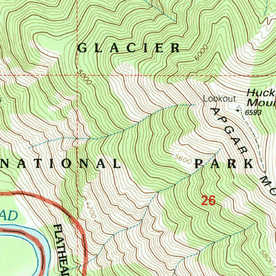 United States Geological Survey Huckleberry Mountain, MT (1994, 24000-Scale) digital map