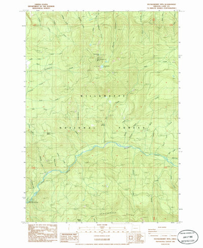 United States Geological Survey Huckleberry Mountain, OR (1986, 24000-Scale) digital map