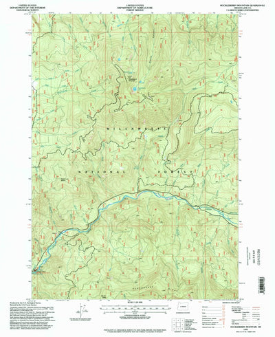 United States Geological Survey Huckleberry Mountain, OR (1997, 24000-Scale) digital map