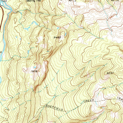 United States Geological Survey Huckleberry Mountain, WY (1956, 62500-Scale) digital map