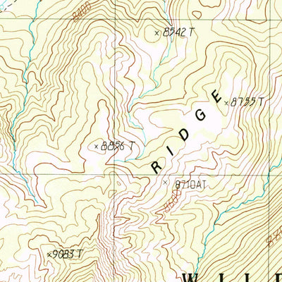 United States Geological Survey Huckleberry Mountain, WY (1989, 24000-Scale) digital map