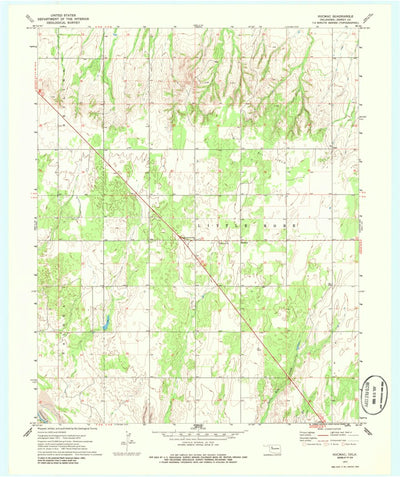 United States Geological Survey Hucmac, OK (1972, 24000-Scale) digital map
