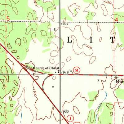 United States Geological Survey Hucmac, OK (1972, 24000-Scale) digital map