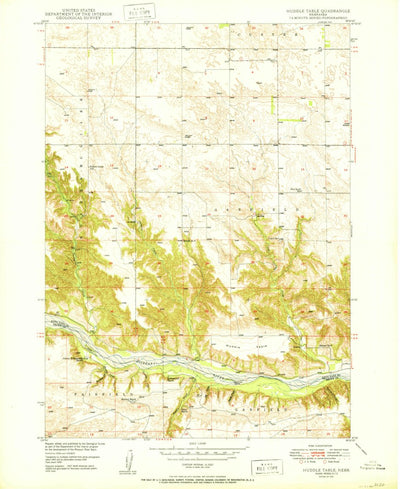 United States Geological Survey Huddle Table, NE (1950, 24000-Scale) digital map