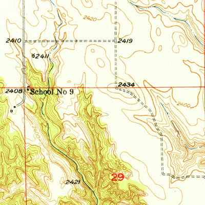 United States Geological Survey Huddle Table, NE (1950, 24000-Scale) digital map