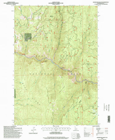 United States Geological Survey Huddleson Bluff, ID (1995, 24000-Scale) digital map