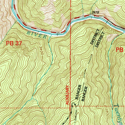 United States Geological Survey Huddleson Bluff, ID (1995, 24000-Scale) digital map