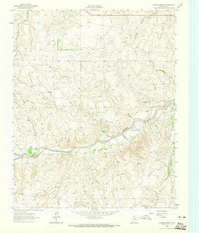 United States Geological Survey Hudgens Ranch, TX (1962, 24000-Scale) digital map