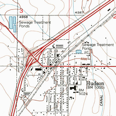 United States Geological Survey Hudson, CO (1949, 24000-Scale) digital map