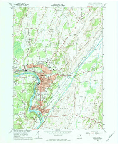 United States Geological Survey Hudson Falls, NY (1966, 24000-Scale) digital map