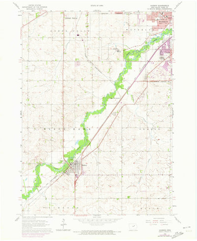 United States Geological Survey Hudson, IA (1963, 24000-Scale) digital map