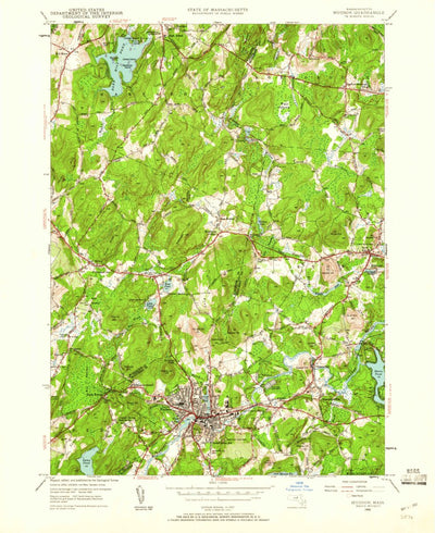 United States Geological Survey Hudson, MA (1950, 24000-Scale) digital map