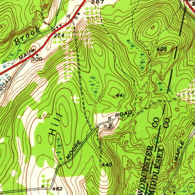 United States Geological Survey Hudson, MA (1950, 24000-Scale) digital map