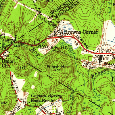 United States Geological Survey Hudson, MA (1950, 24000-Scale) digital map