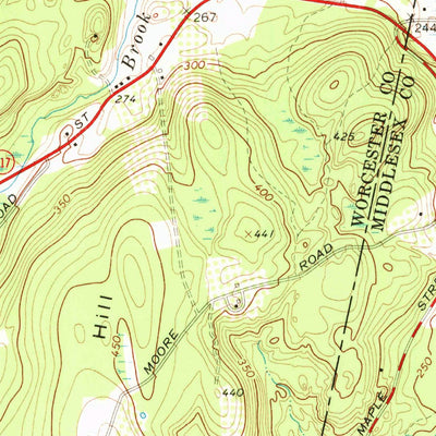 United States Geological Survey Hudson, MA (1966, 24000-Scale) digital map