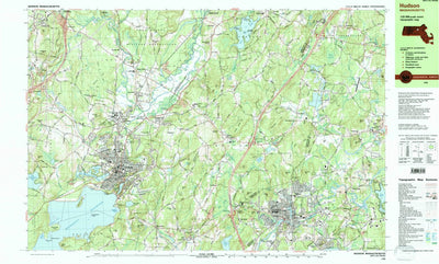 United States Geological Survey Hudson, MA (1988, 25000-Scale) digital map