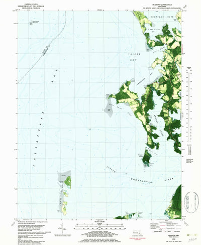 United States Geological Survey Hudson, MD (1982, 24000-Scale) digital map