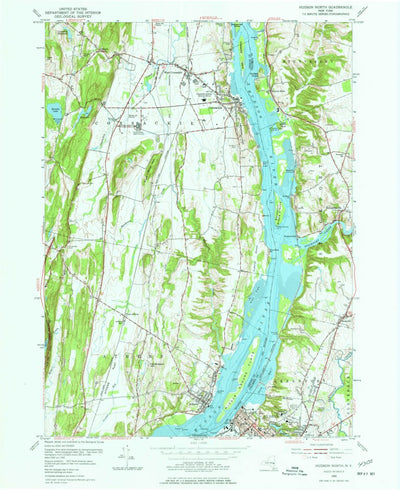 United States Geological Survey Hudson North, NY (1953, 24000-Scale) digital map
