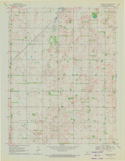 United States Geological Survey Hudson NW, KS (1970, 24000-Scale) digital map