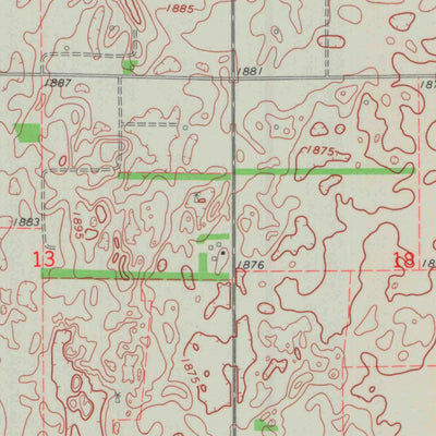 United States Geological Survey Hudson NW, KS (1970, 24000-Scale) digital map