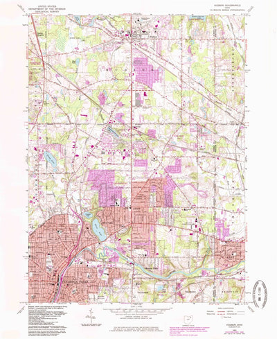 United States Geological Survey Hudson, OH (1963, 24000-Scale) digital map