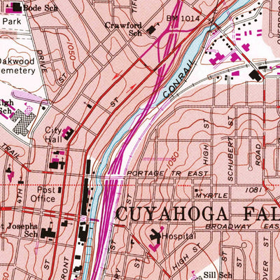 United States Geological Survey Hudson, OH (1963, 24000-Scale) digital map