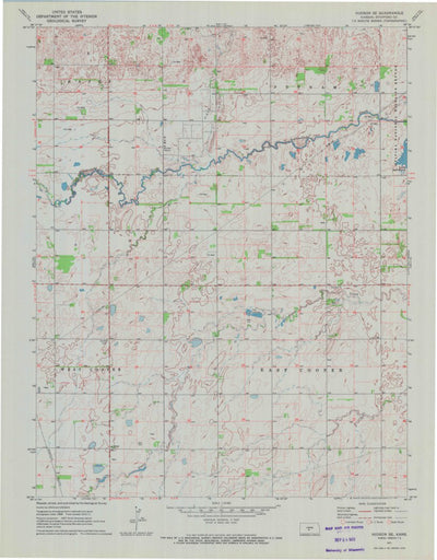 United States Geological Survey Hudson SE, KS (1971, 24000-Scale) digital map
