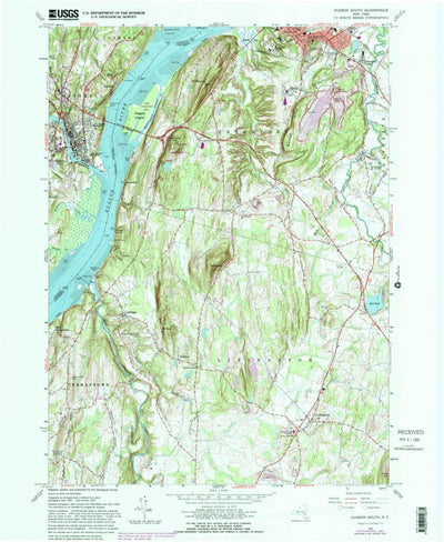United States Geological Survey Hudson South, NY (1963, 24000-Scale) digital map