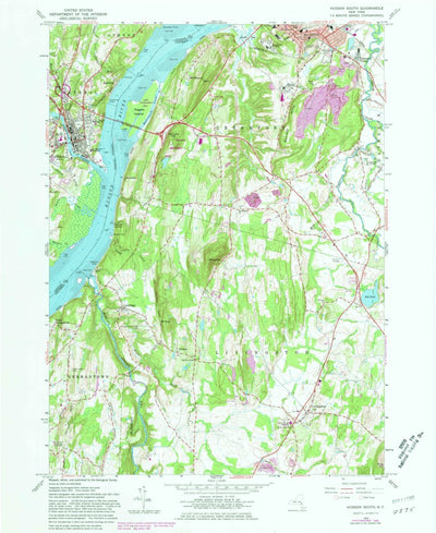 United States Geological Survey Hudson South, NY (1980, 24000-Scale) digital map