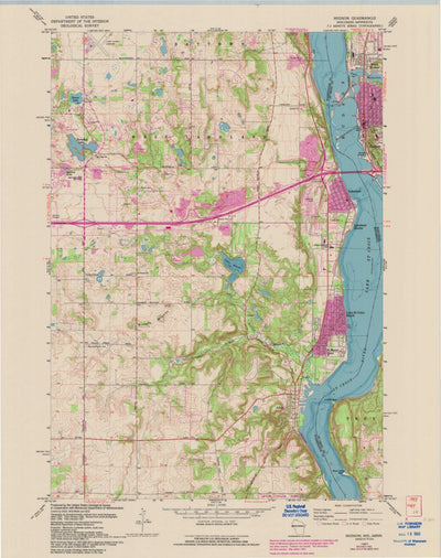 United States Geological Survey Hudson, WI-MN (1967, 24000-Scale) digital map
