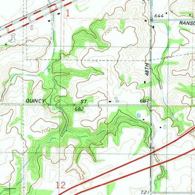 United States Geological Survey Hudsonville West, MI (1980, 24000-Scale) digital map