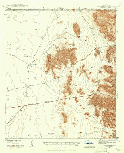 United States Geological Survey Hueco Tanks, TX (1939, 62500-Scale) digital map