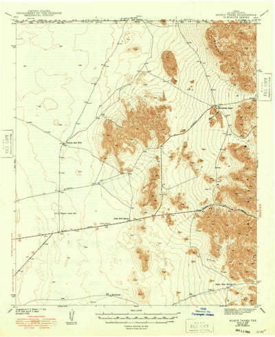 United States Geological Survey Hueco Tanks, TX (1944, 62500-Scale) digital map
