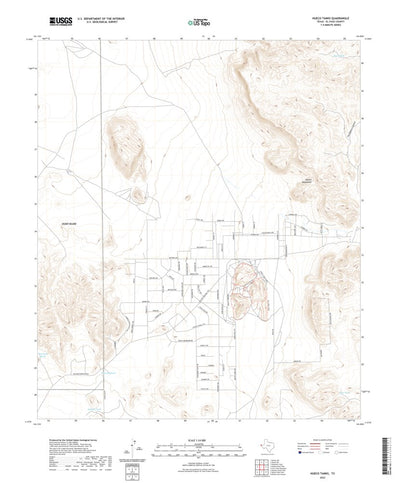 United States Geological Survey Hueco Tanks, TX (2022, 24000-Scale) digital map