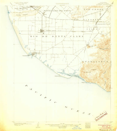 United States Geological Survey Hueneme, CA (1904, 62500-Scale) digital map