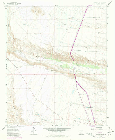 United States Geological Survey Huerfano Hill, NM (1961, 24000-Scale) digital map