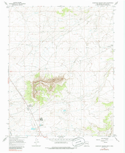 United States Geological Survey Huerfano Trading Post, NM (1967, 24000-Scale) digital map