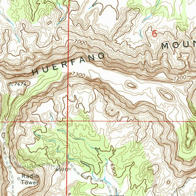 United States Geological Survey Huerfano Trading Post, NM (1967, 24000-Scale) digital map