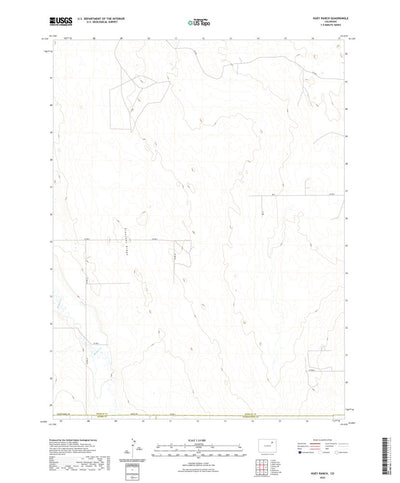 United States Geological Survey Huey Ranch, CO (2022, 24000-Scale) digital map