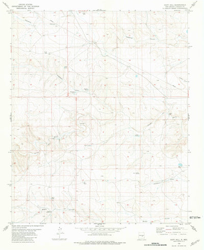 United States Geological Survey Huff Hill, NM (1981, 24000-Scale) digital map