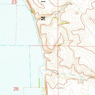 United States Geological Survey Huff NE, ND (1971, 24000-Scale) digital map