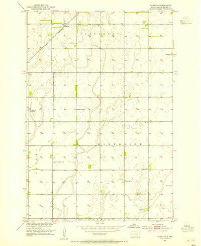 United States Geological Survey Huffton, SD (1952, 24000-Scale) digital map